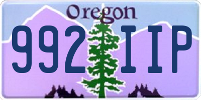 OR license plate 992IIP