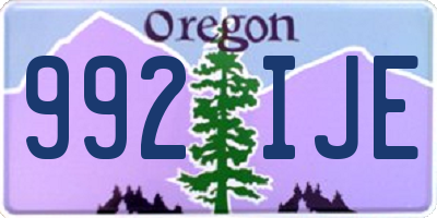 OR license plate 992IJE