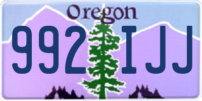 OR license plate 992IJJ