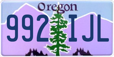 OR license plate 992IJL