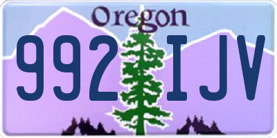 OR license plate 992IJV