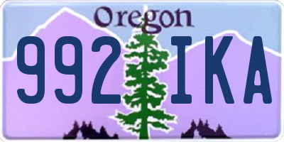 OR license plate 992IKA