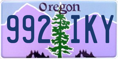 OR license plate 992IKY