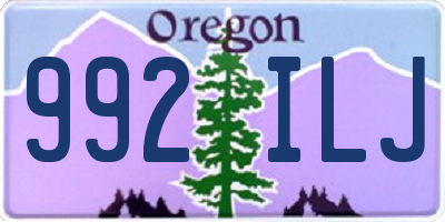 OR license plate 992ILJ