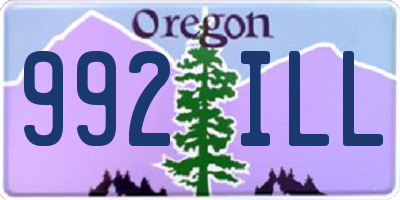 OR license plate 992ILL