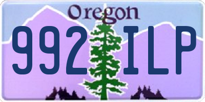 OR license plate 992ILP