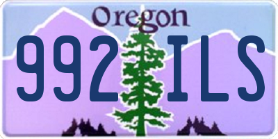 OR license plate 992ILS