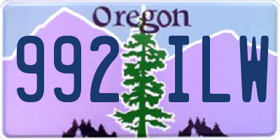 OR license plate 992ILW