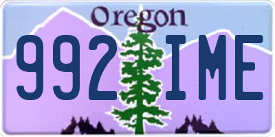 OR license plate 992IME