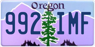 OR license plate 992IMF