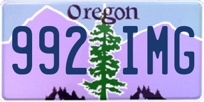 OR license plate 992IMG