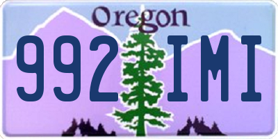 OR license plate 992IMI