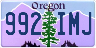 OR license plate 992IMJ