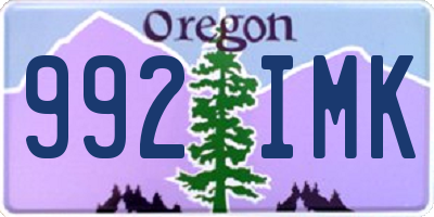 OR license plate 992IMK