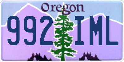 OR license plate 992IML