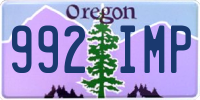 OR license plate 992IMP