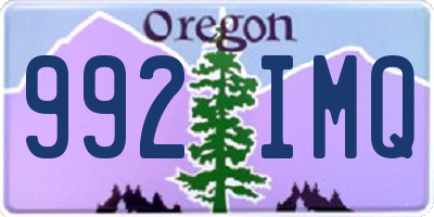 OR license plate 992IMQ