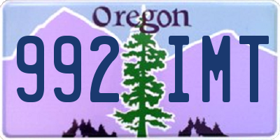 OR license plate 992IMT