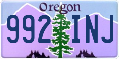 OR license plate 992INJ