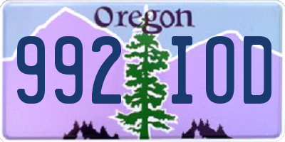 OR license plate 992IOD
