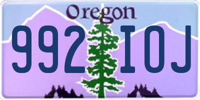 OR license plate 992IOJ