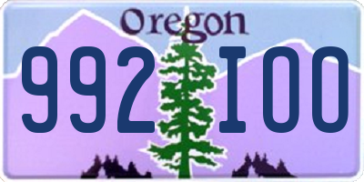 OR license plate 992IOO