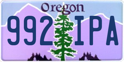 OR license plate 992IPA