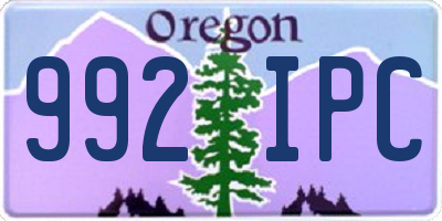 OR license plate 992IPC
