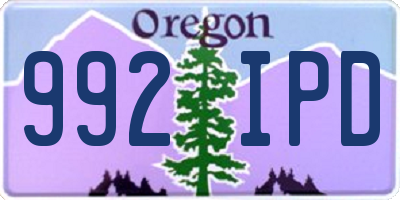 OR license plate 992IPD