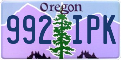 OR license plate 992IPK