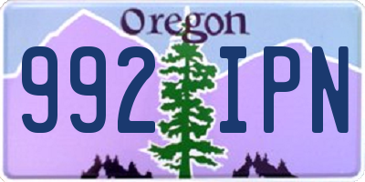 OR license plate 992IPN