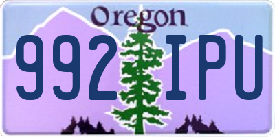 OR license plate 992IPU