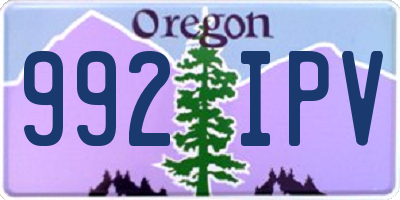 OR license plate 992IPV