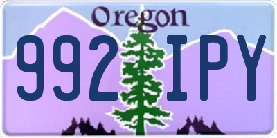 OR license plate 992IPY