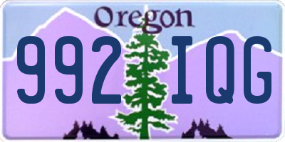OR license plate 992IQG