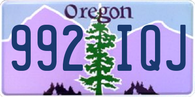 OR license plate 992IQJ