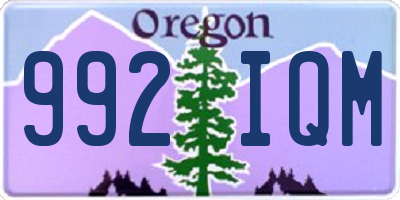 OR license plate 992IQM