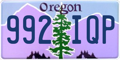 OR license plate 992IQP