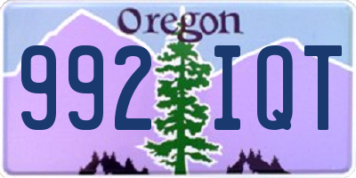 OR license plate 992IQT