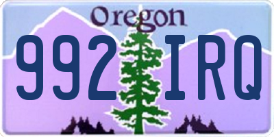 OR license plate 992IRQ