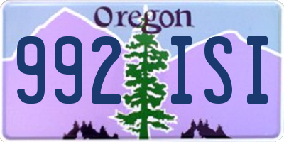 OR license plate 992ISI