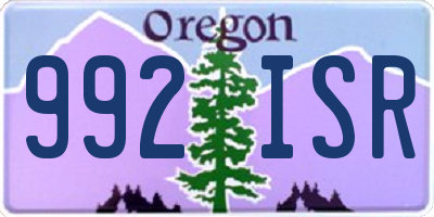 OR license plate 992ISR