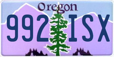 OR license plate 992ISX