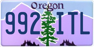 OR license plate 992ITL