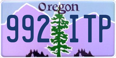 OR license plate 992ITP
