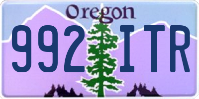 OR license plate 992ITR