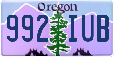 OR license plate 992IUB