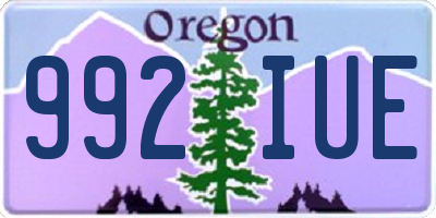 OR license plate 992IUE