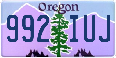 OR license plate 992IUJ