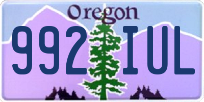 OR license plate 992IUL